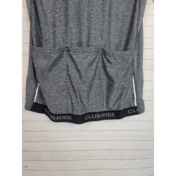 CLUB RIDE ROADEO JERSEY STRIPED GRAY SHORT SLEEVE, SZ SMALL - Picture 9 of 16
